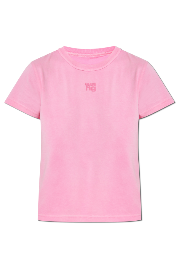 【Alexander Wang】 ベルベットベイビーTシャツ レッド ロゴ Alexander Wang Velvet Baby T-Shirt in Red für Damen | LN-CC®